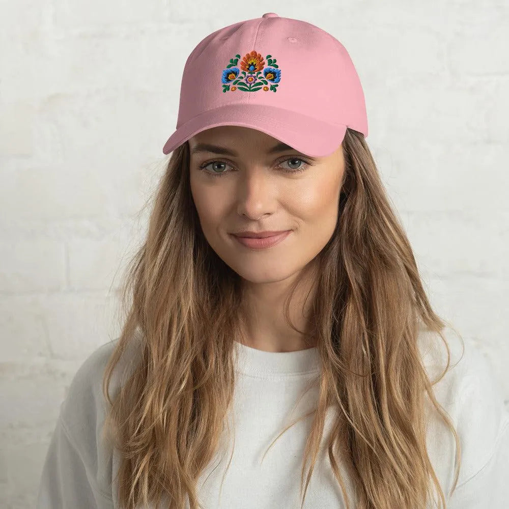 Polish Wycinanki Embroidered Dad Hat - The Global Wanderer