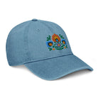 Polish Wycinanki Embroidered Denim Dad Hat - The Global Wanderer