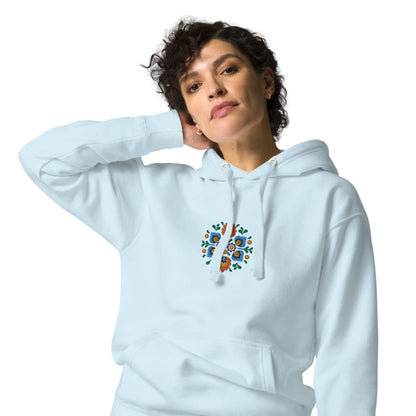 Polish Wycinanki Embroidered Hoodie - The Global Wanderer