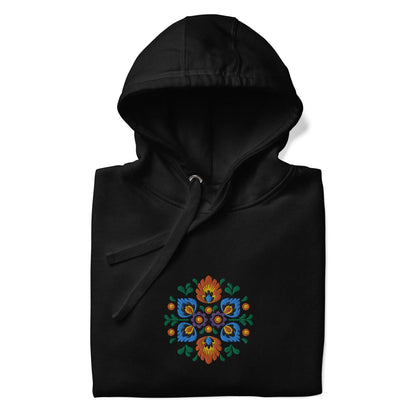 Polish Wycinanki Embroidered Hoodie - The Global Wanderer