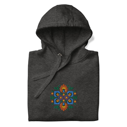 Polish Wycinanki Embroidered Hoodie - The Global Wanderer