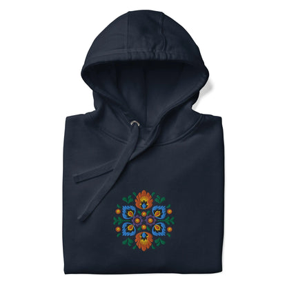 Polish Wycinanki Embroidered Hoodie - The Global Wanderer