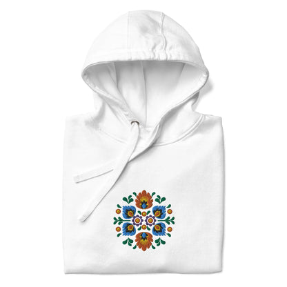 Polish Wycinanki Embroidered Hoodie - The Global Wanderer