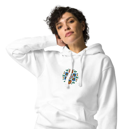 Polish Wycinanki Embroidered Hoodie - The Global Wanderer