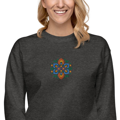 Polish Wycinanki Sweatshirt - Embroidered - The Global Wanderer