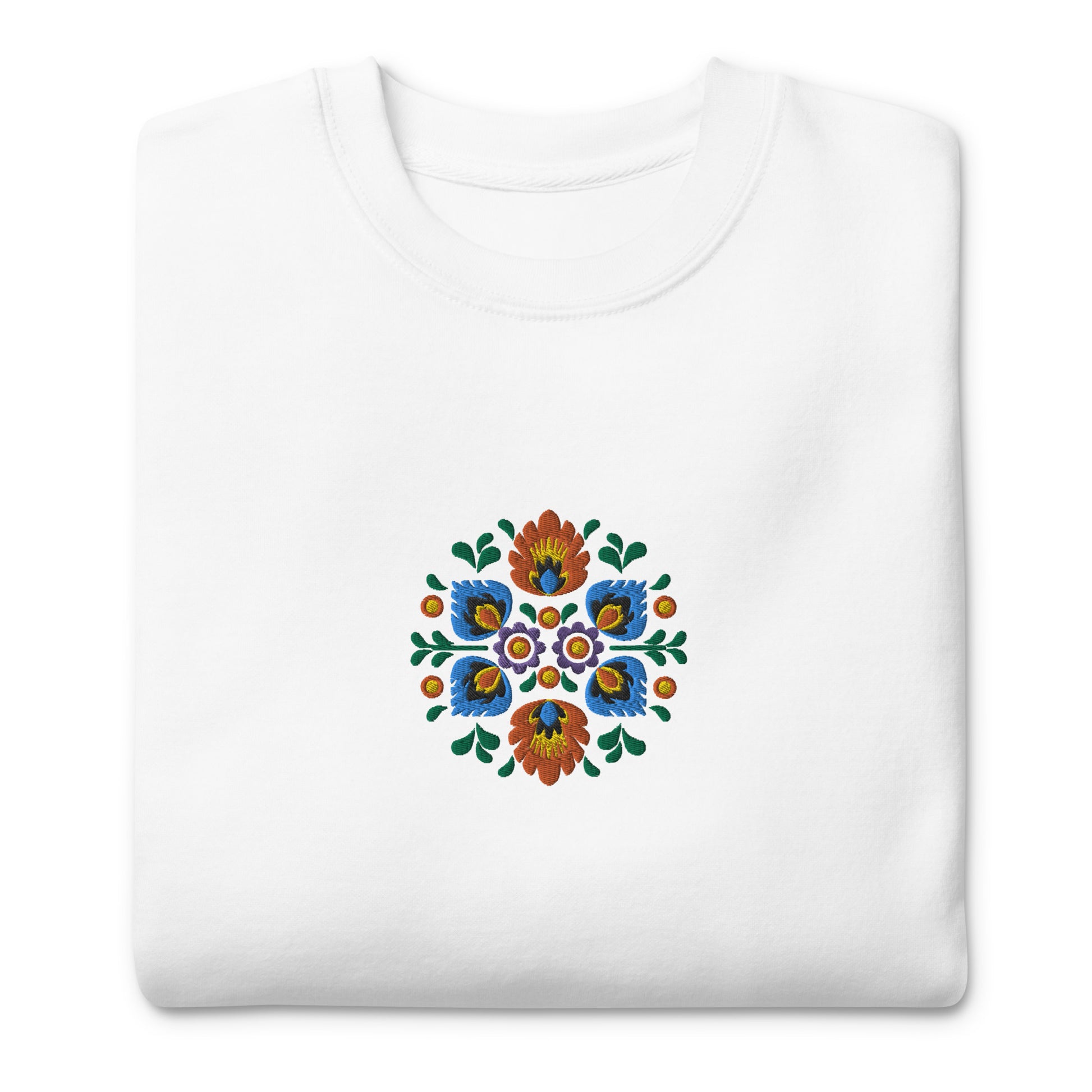 Polish Wycinanki Embroidered Sweatshirt - The Global Wanderer