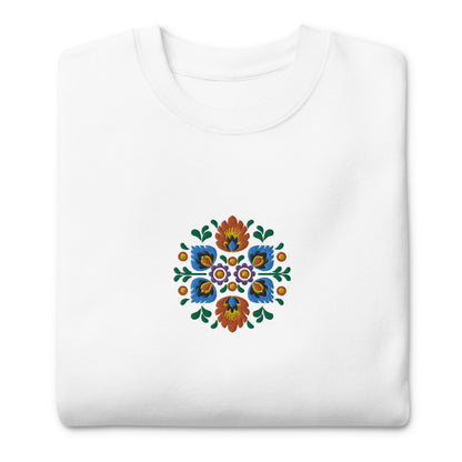 Polish Wycinanki Embroidered Sweatshirt - The Global Wanderer