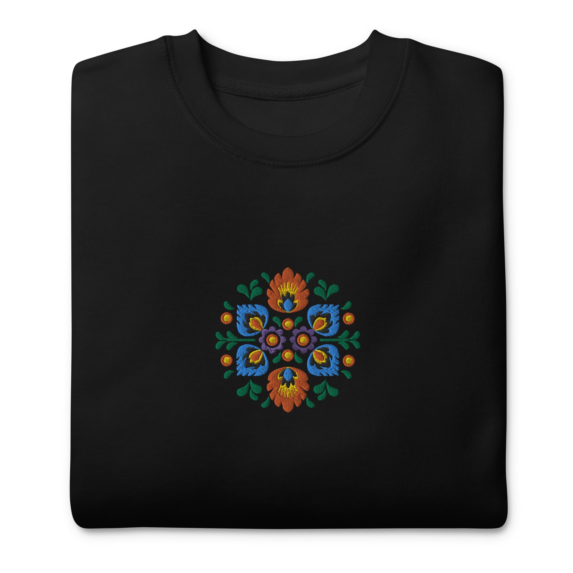 Polish Wycinanki Embroidered Sweatshirt - The Global Wanderer