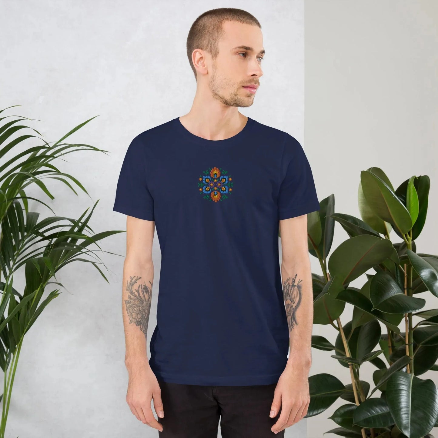 Polish Wycinanki Embroidered T-Shirt - The Global Wanderer