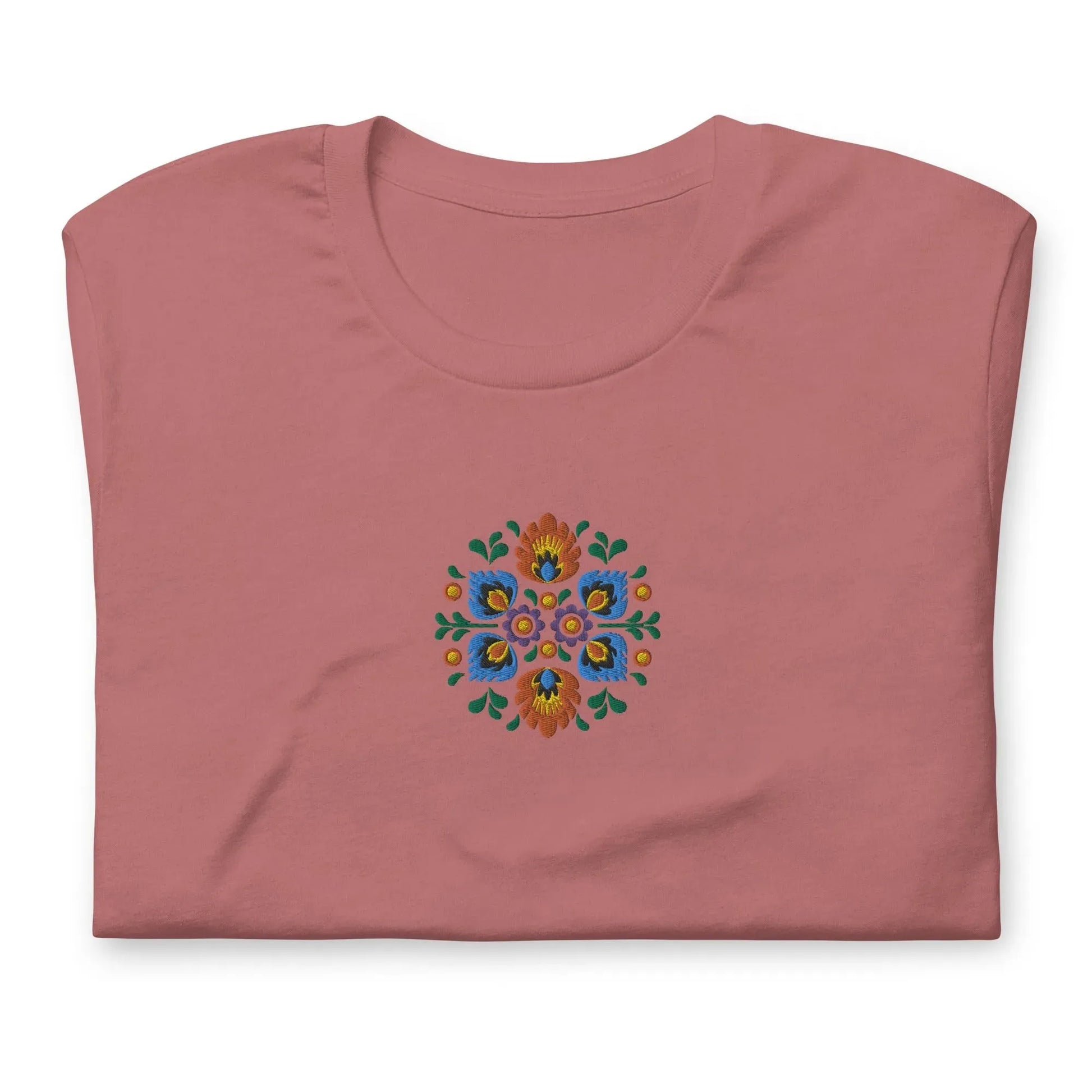 Polish Wycinanki Embroidered T-Shirt - The Global Wanderer