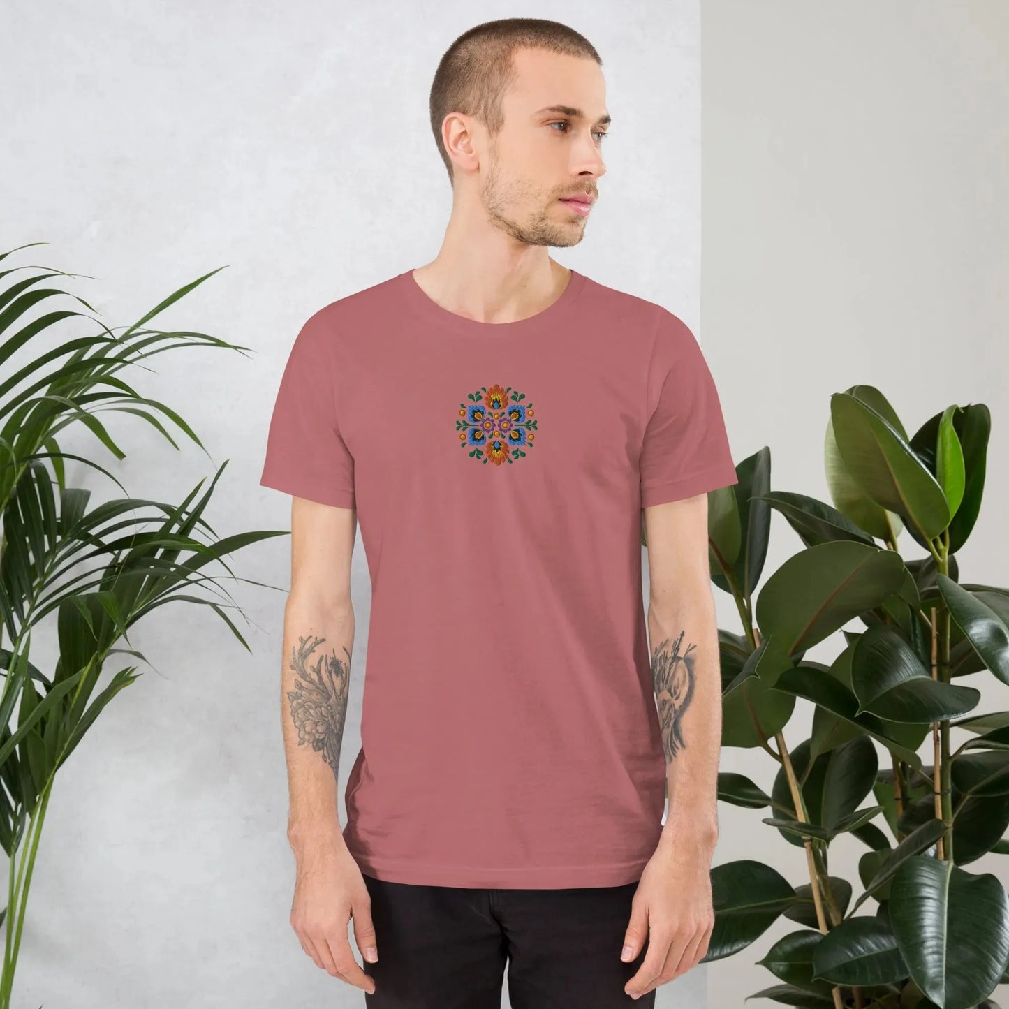 Polish Wycinanki Embroidered T-Shirt - The Global Wanderer