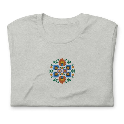 Polish Wycinanki Embroidered T-Shirt - The Global Wanderer