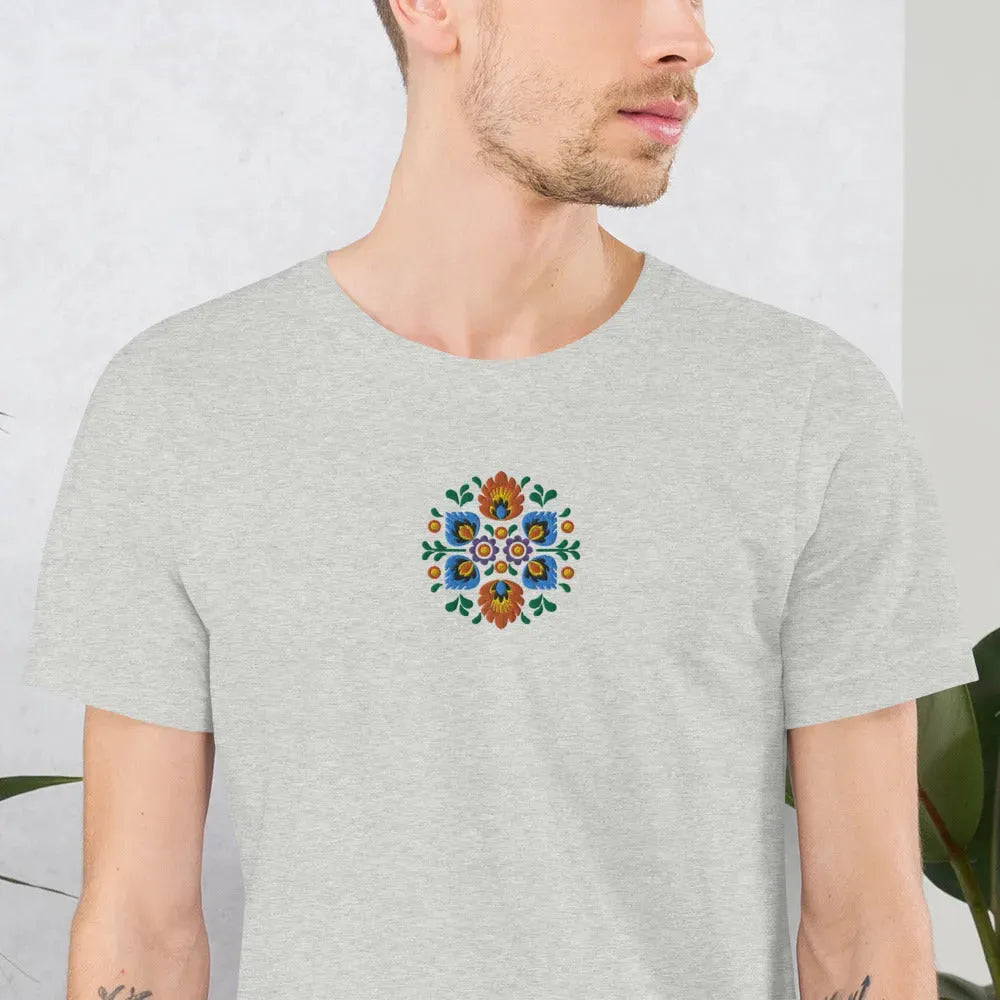 Polish Wycinanki Embroidered T-Shirt - The Global Wanderer