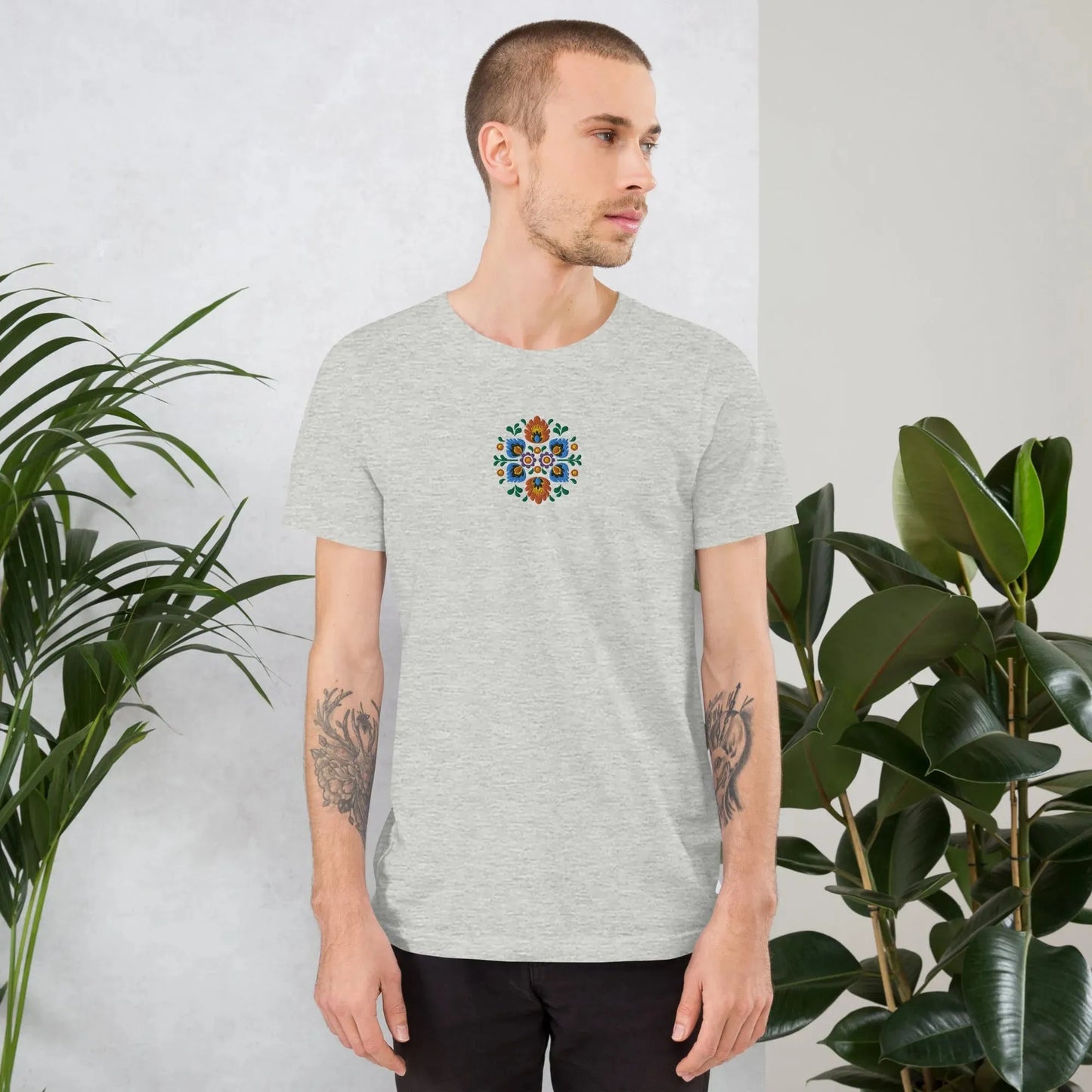 Polish Wycinanki Embroidered T-Shirt - The Global Wanderer