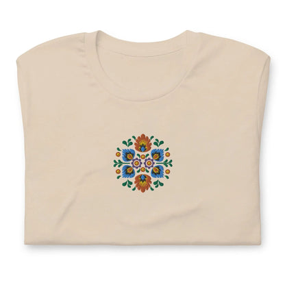 Polish Wycinanki Embroidered T-Shirt - The Global Wanderer