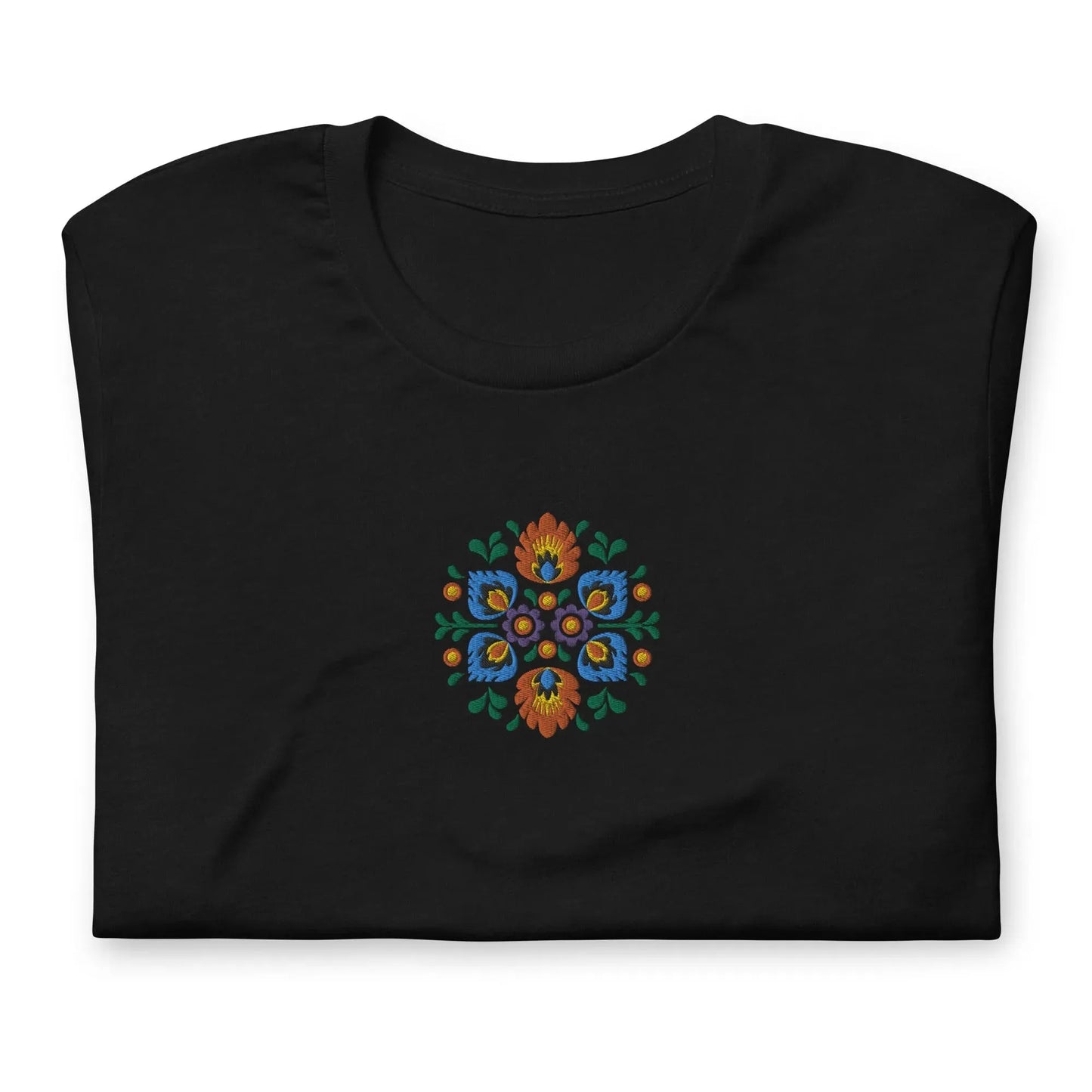 Polish Wycinanki Embroidered T-Shirt - The Global Wanderer