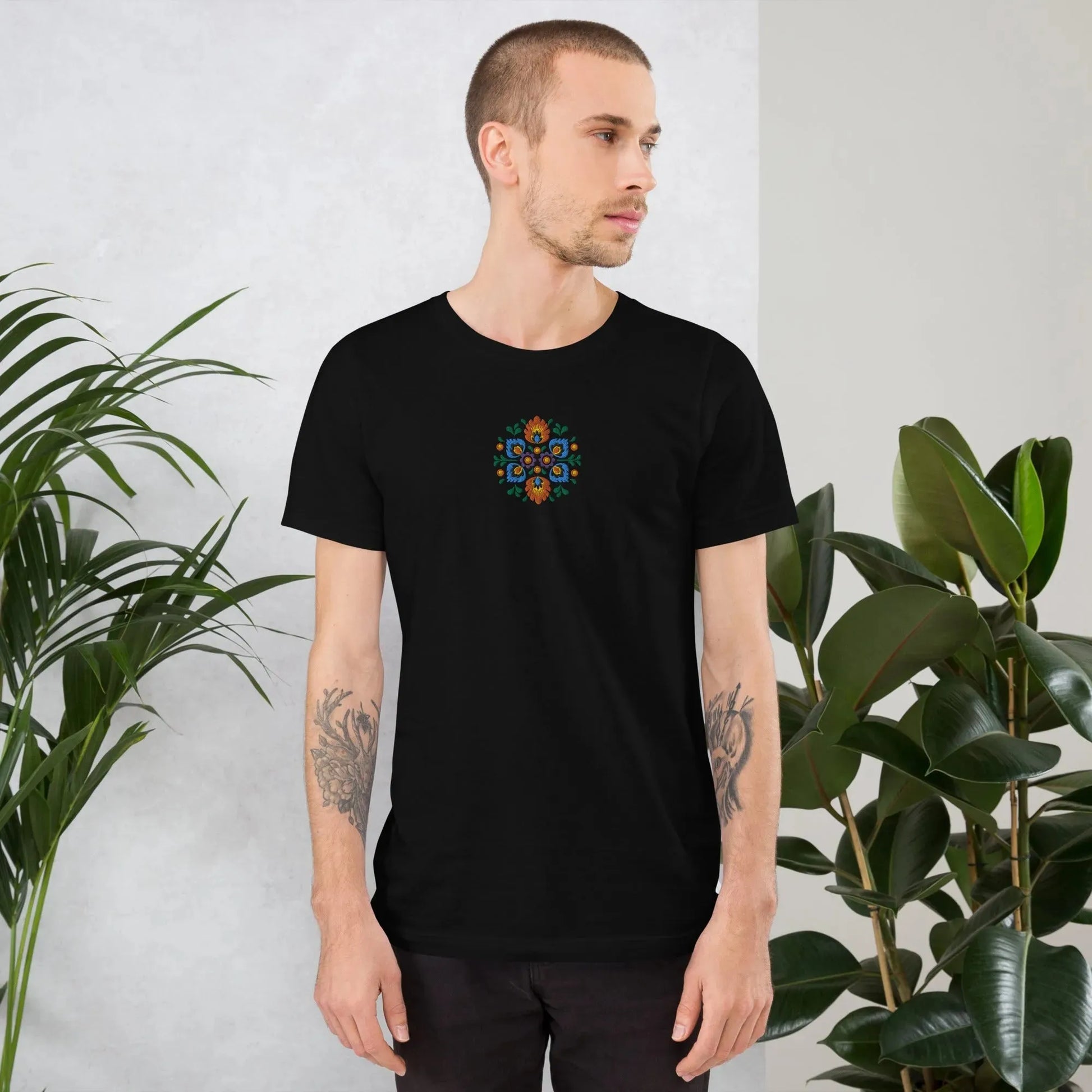 Polish Wycinanki Embroidered T-Shirt - The Global Wanderer