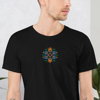 Polish Wycinanki Embroidered T-Shirt - The Global Wanderer