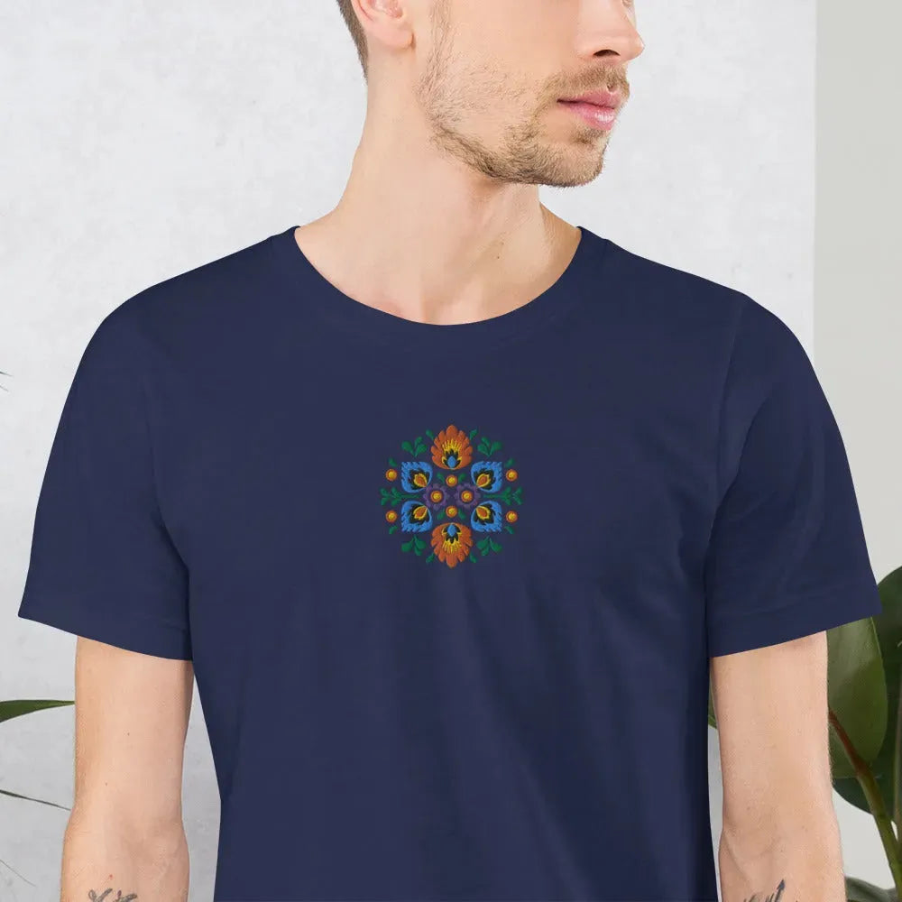 Polish Wycinanki Embroidered T-Shirt - The Global Wanderer