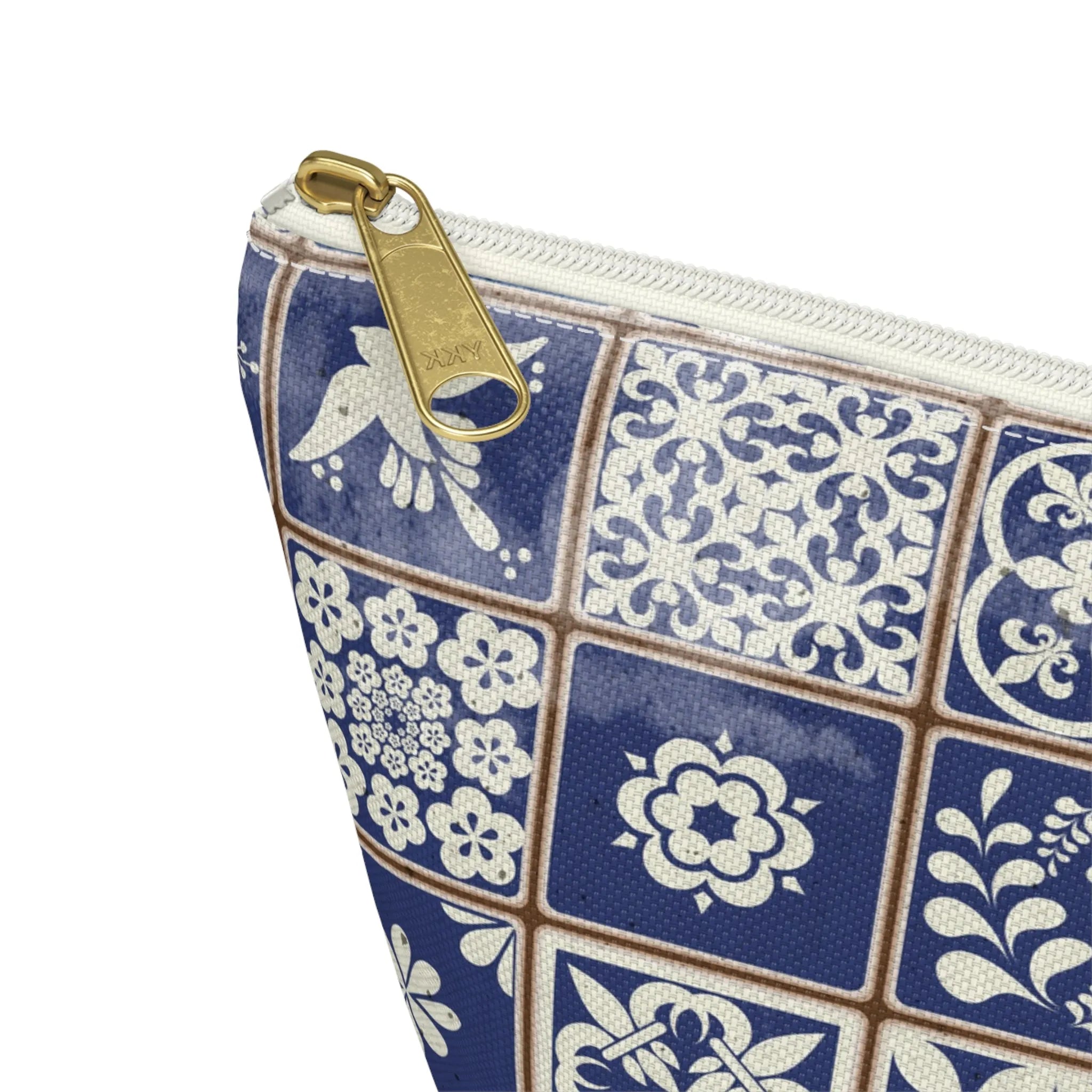 Portuguese Blue Azulejo Tile Pouch - The Global Wanderer