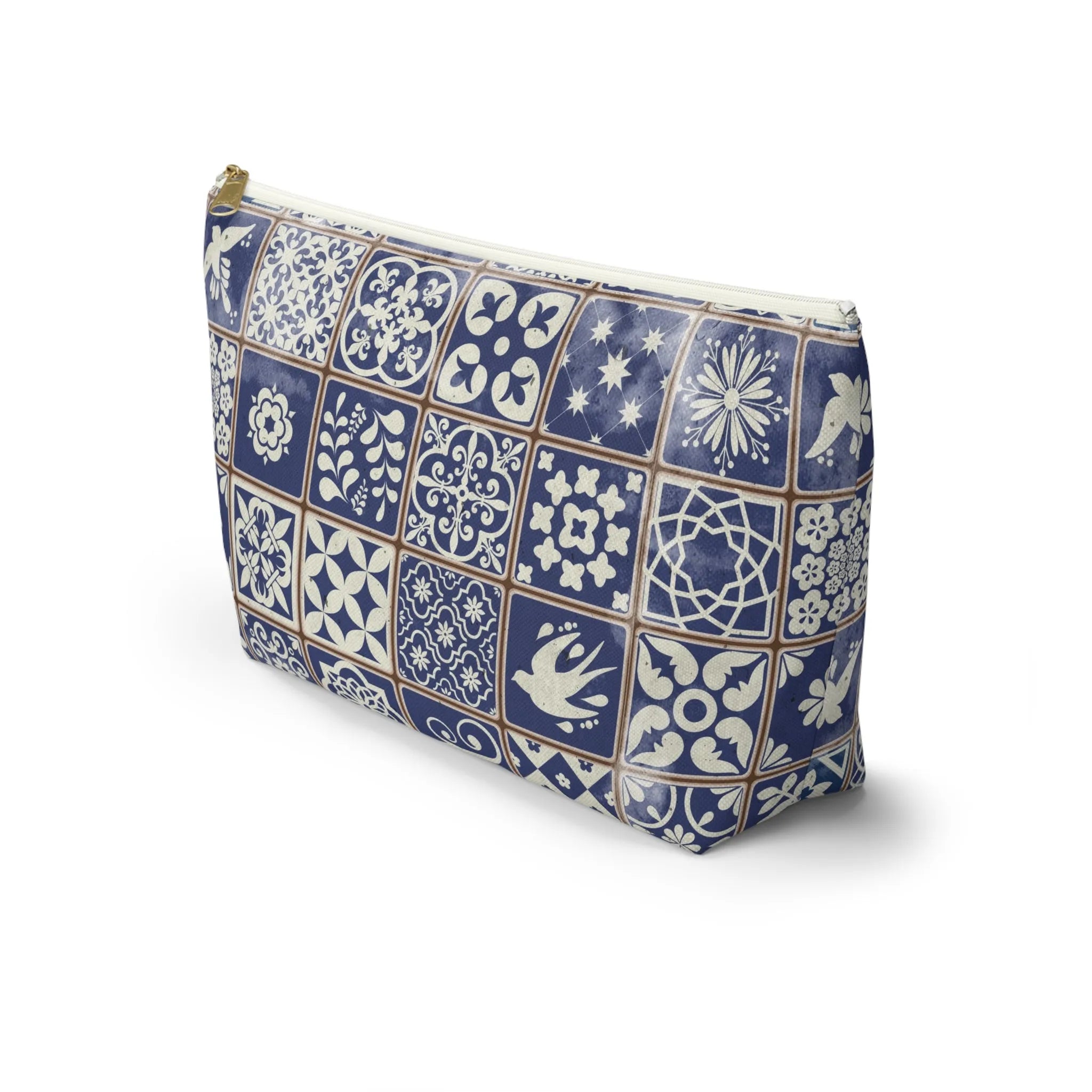 Portuguese Blue Azulejo Tile Pouch - The Global Wanderer