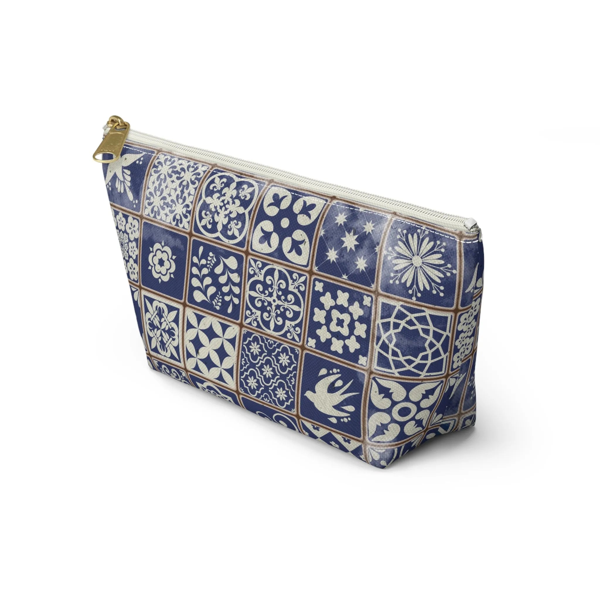 Portuguese Blue Azulejo Tile Pouch - The Global Wanderer