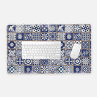 Portuguese Blue Azulejo Tile Desk Mat - The Global Wanderer