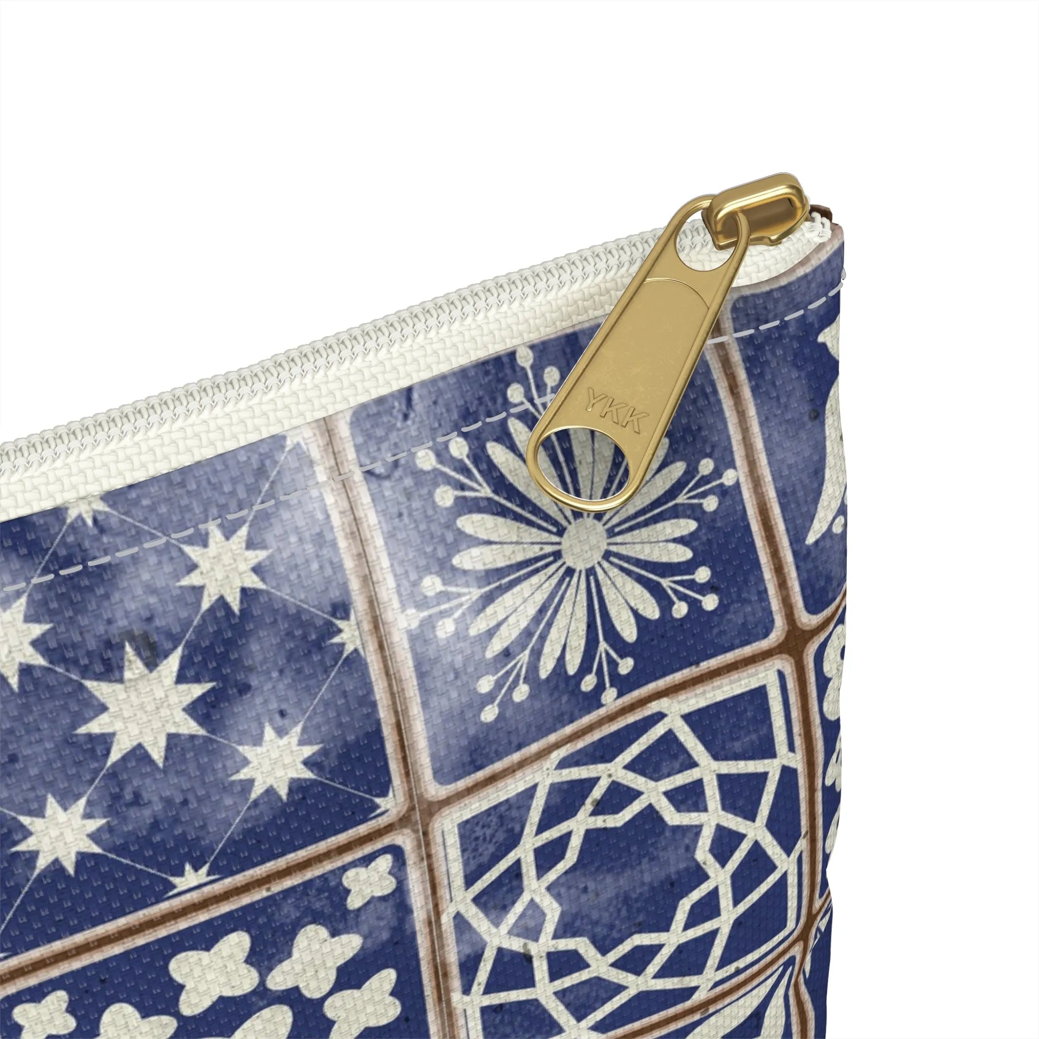 Portuguese Blue Azulejo Tile Flat Pouch - The Global Wanderer