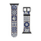 Portuguese Blue Azulejo Tile Watch Band - The Global Wanderer