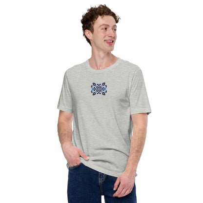 Portuguese Azulejo Tile Embroidered T-shirt - The Global Wanderer