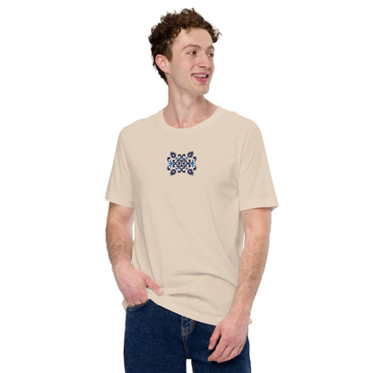 Portuguese Azulejo Tile Embroidered T-shirt - The Global Wanderer