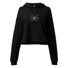 Portuguese Azulejo Tile Motif Cropped Hoodie - The Global Wanderer