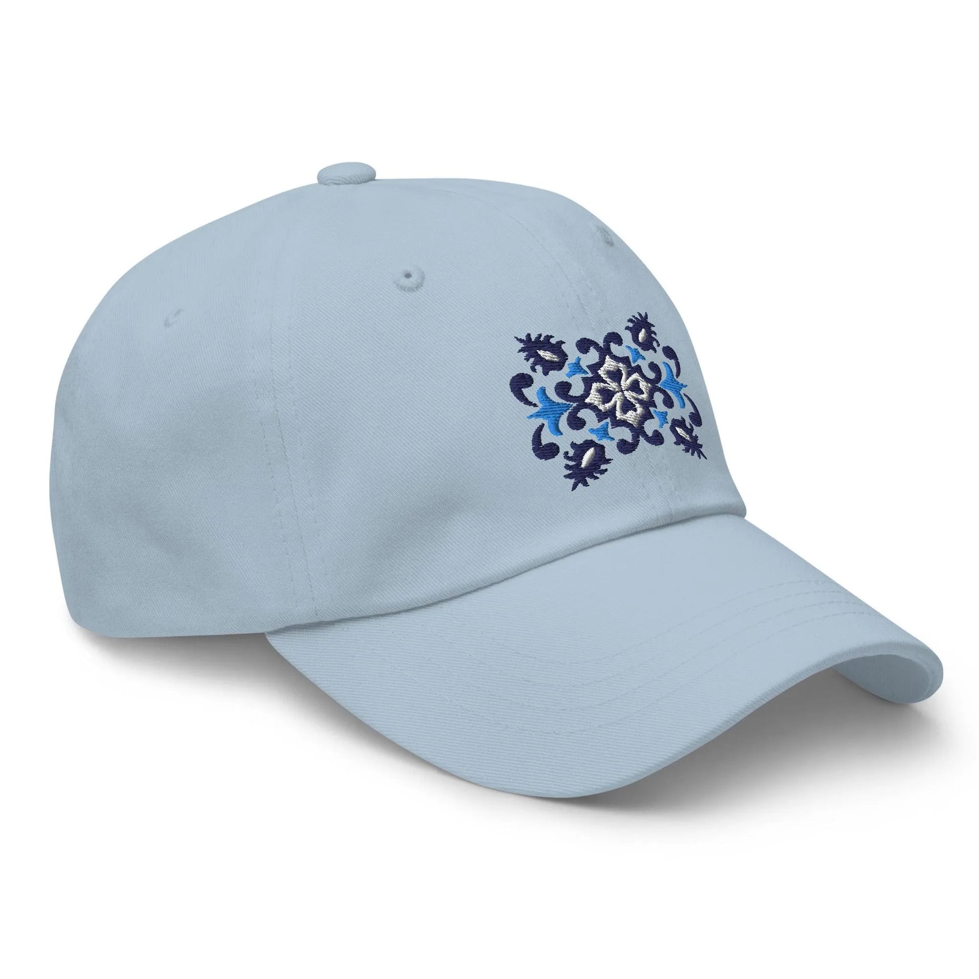 Portuguese Azulejo Tile Motif Embroidered Dad Hat - The Global Wanderer