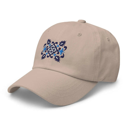 Portuguese Azulejo Tile Motif Embroidered Dad Hat - The Global Wanderer