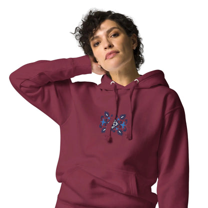 Portuguese Azulejo Tile Motif Embroidered Hoodie - The Global Wanderer