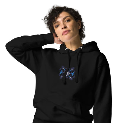 Portuguese Azulejo Tile Motif Embroidered Hoodie - The Global Wanderer