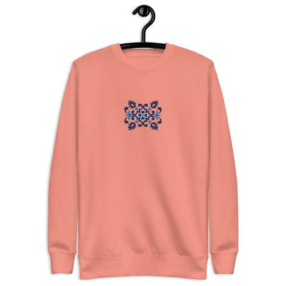 Portuguese Azulejo Tile Motif Embroidered Sweatshirt - The Global Wanderer