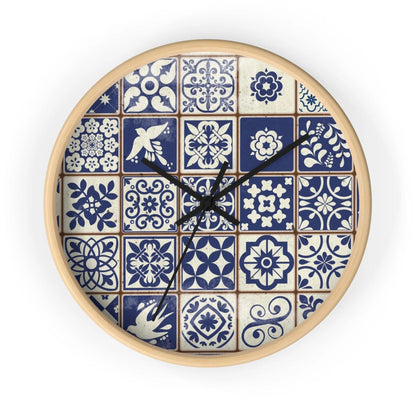 Portuguese Azulejo Tile Wall Clock - The Global Wanderer