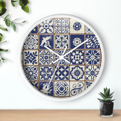 Portuguese Azulejo Tile Wall Clock - The Global Wanderer