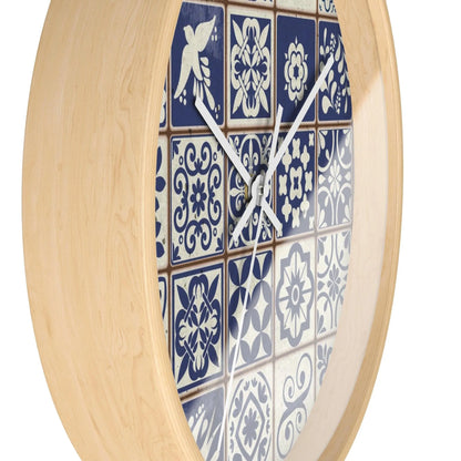 Portuguese Azulejo Tile Wall Clock - The Global Wanderer