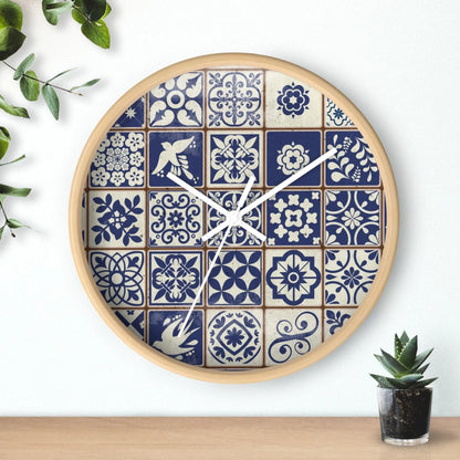 Portuguese Azulejo Tile Wall Clock - The Global Wanderer