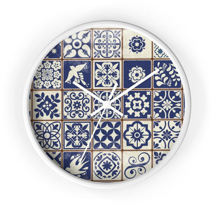 Portuguese Azulejo Tile Wall Clock - The Global Wanderer