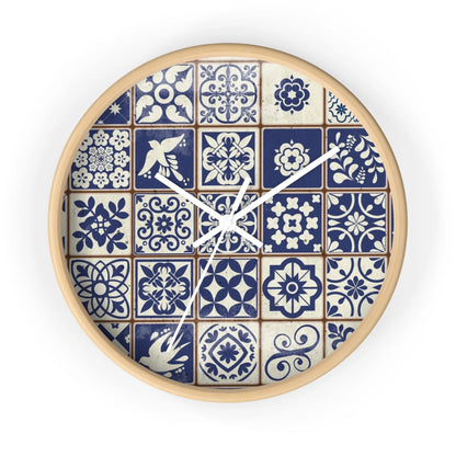 Portuguese Azulejo Tile Wall Clock - The Global Wanderer