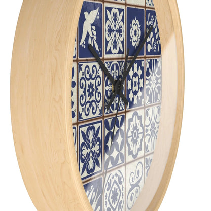 Portuguese Azulejo Tile Wall Clock - The Global Wanderer