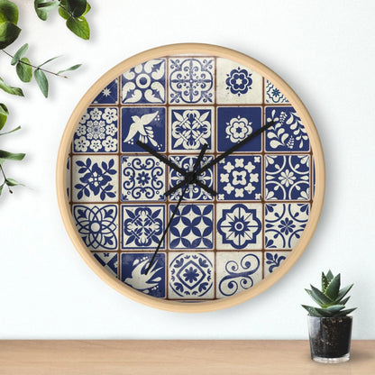 Portuguese Azulejo Tile Wall Clock - The Global Wanderer