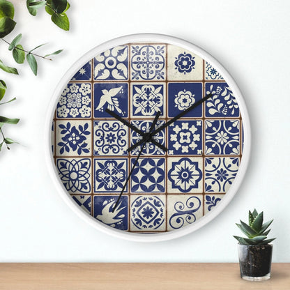 Portuguese Azulejo Tile Wall Clock - The Global Wanderer