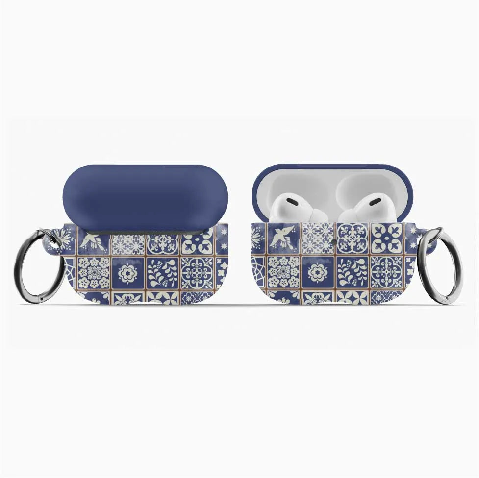 Portuguese Blue Azulejo Tile AirPod Pro Case - The Global Wanderer