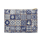 Portuguese Blue Azulejo Tile Flat Pouch - The Global Wanderer
