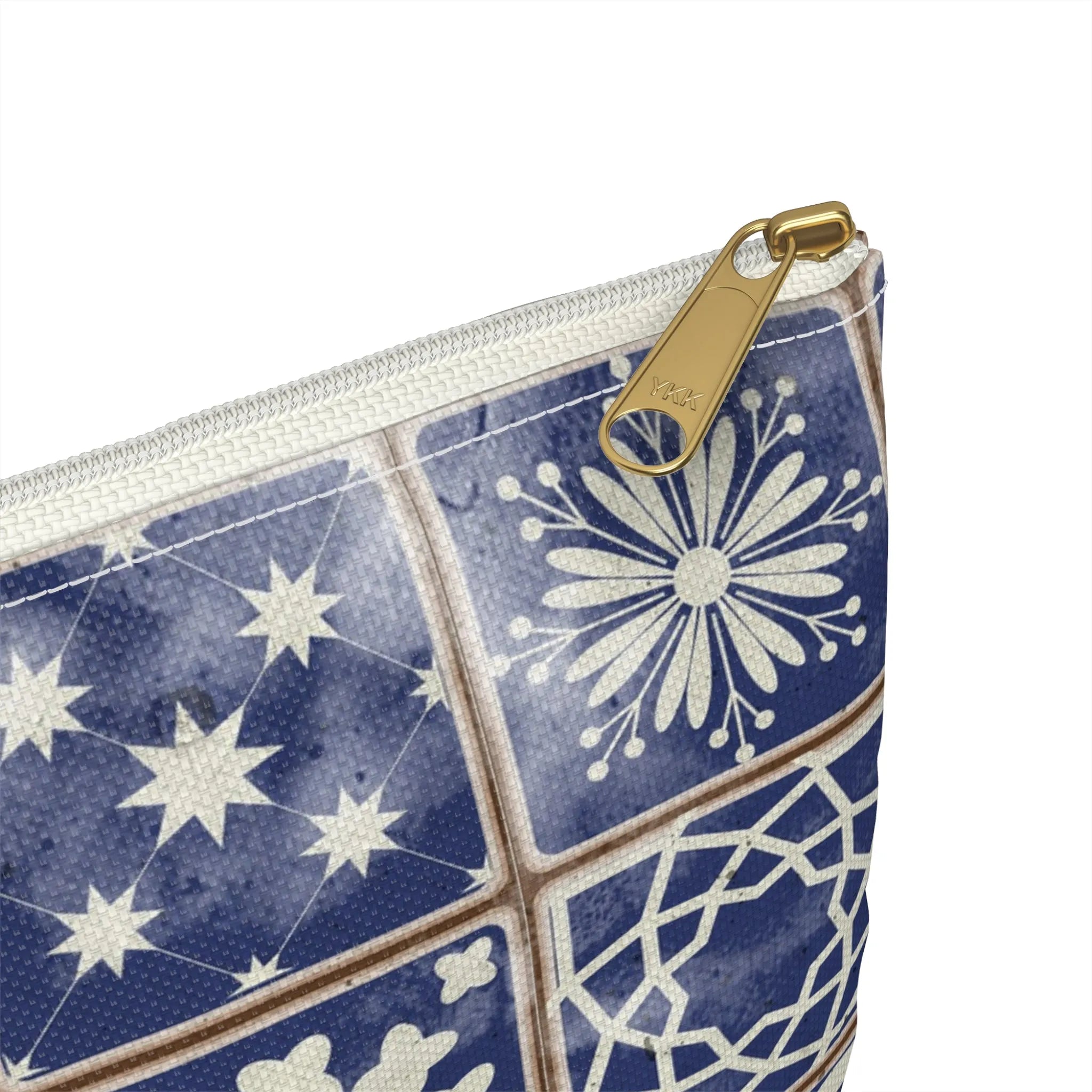 Portuguese Blue Azulejo Tile Flat Pouch - The Global Wanderer