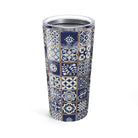 Portuguese Blue Azulejo Tile Tumbler - The Global Wanderer